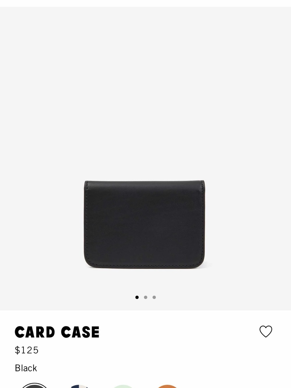 Clare V. Black Leather Card Case (has monogram) - Picture 2 of 5
